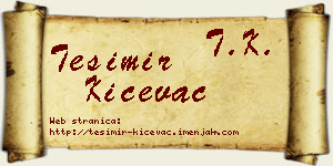 Tešimir Kićevac vizit kartica